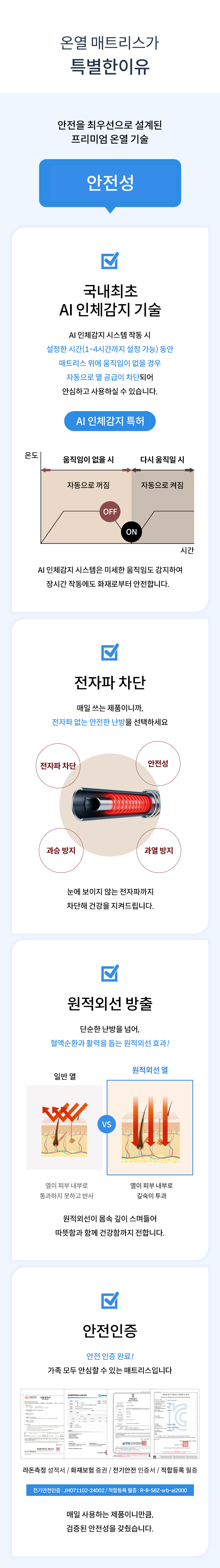 전기장판 없이 따뜻한 AI 온열 매트리스 (킹) GC424 상세 이미지 9